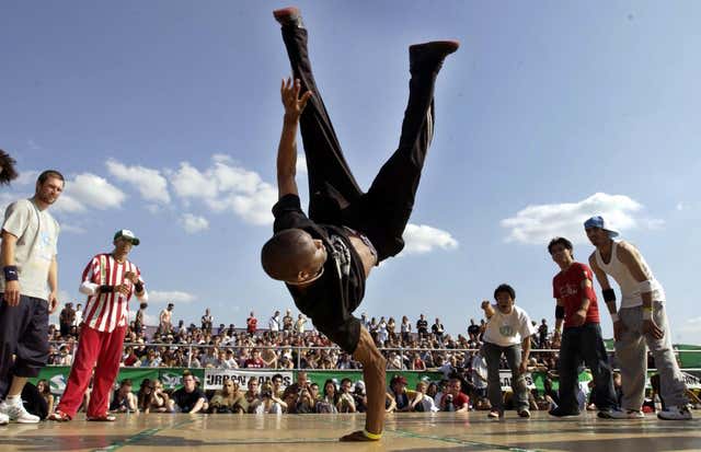 A competitor in action at the Urban Games