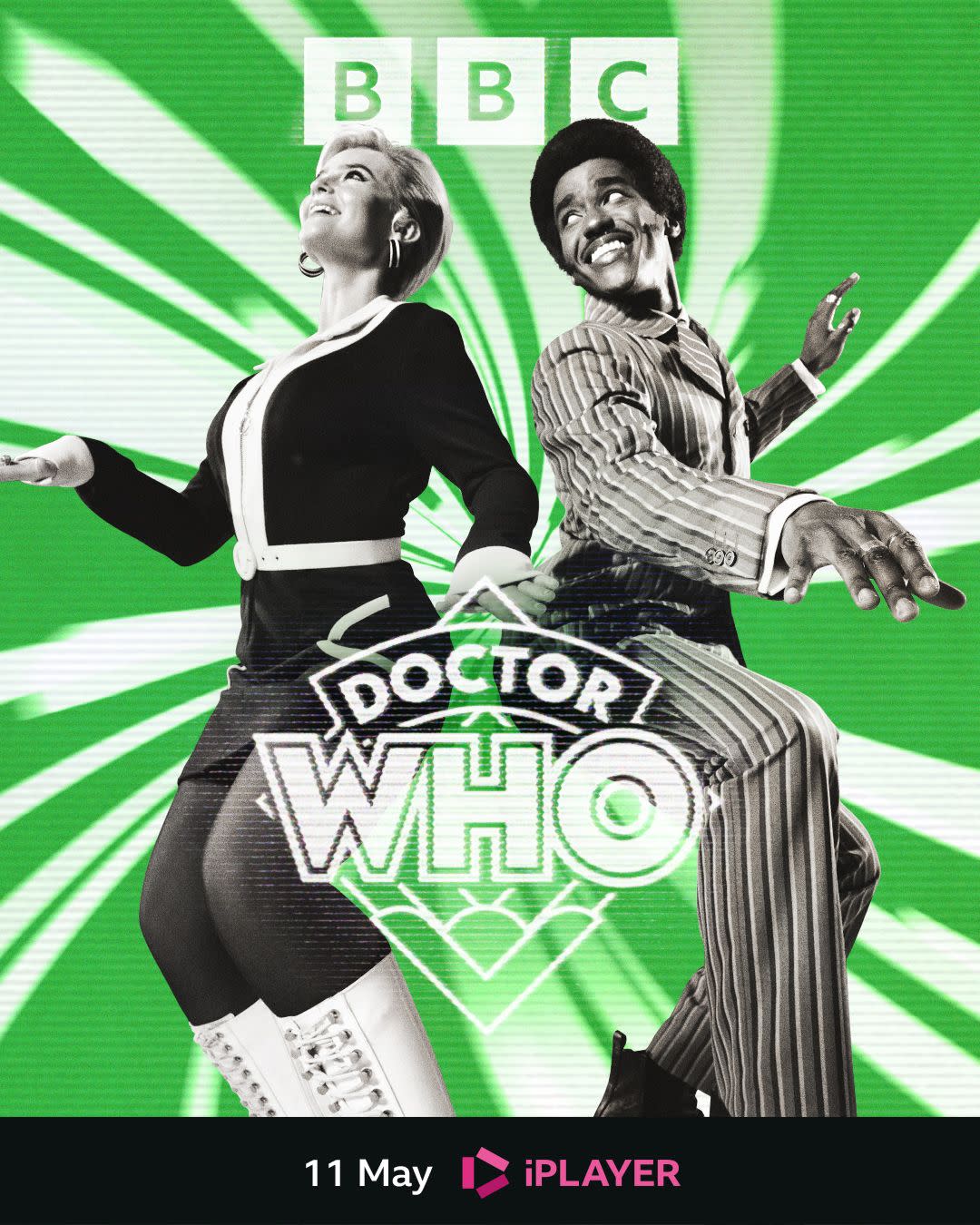 millie gibson as ruby sunday, ncuti gatwa as the doctor, doctor who 60s special