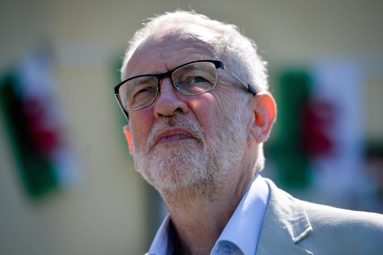 Leader of the Labour Party Jeremy Corbyn during a visit to a kids' lunch club in Swansea, Wales.