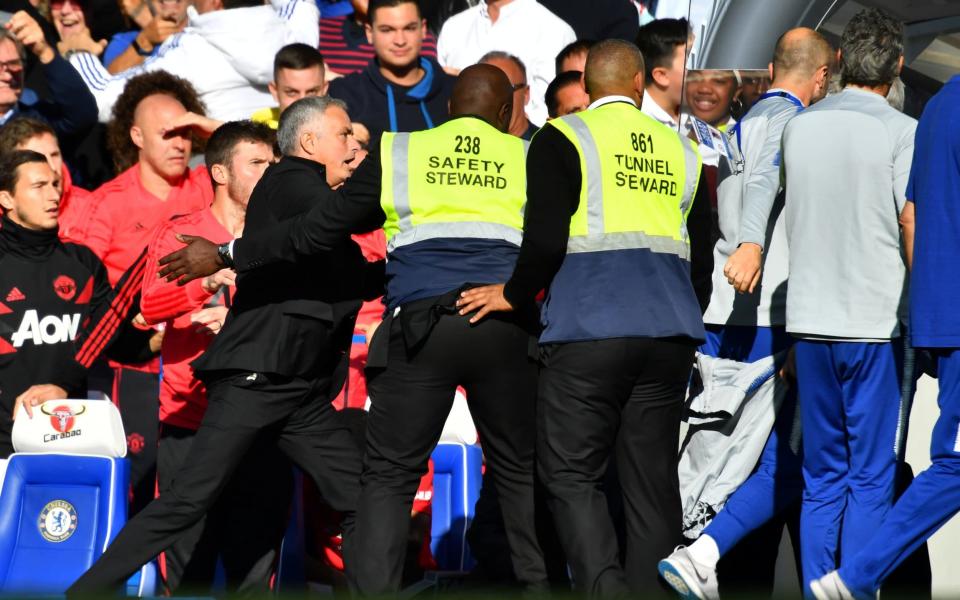 Jose Mourinho reacted angrily to Marco Ianni's provocation on Saturday - REUTERS