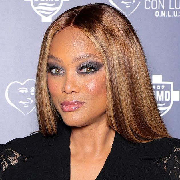 Tyra Banks attends a Nov. 16 gala fundraiser for leukemia research at Villa Erba in Cernobbio, Italy.