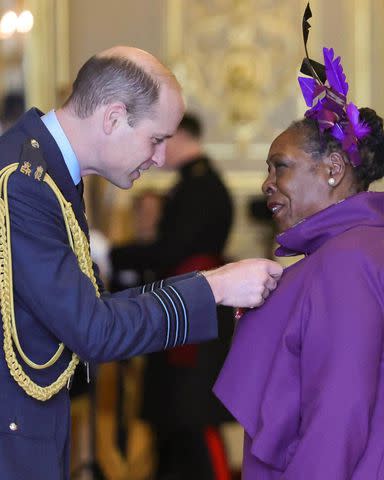 <p>The Prince and Princess of Wales/Instagram</p> Prince William at the investiture ceremony on Feb. 7, 2024