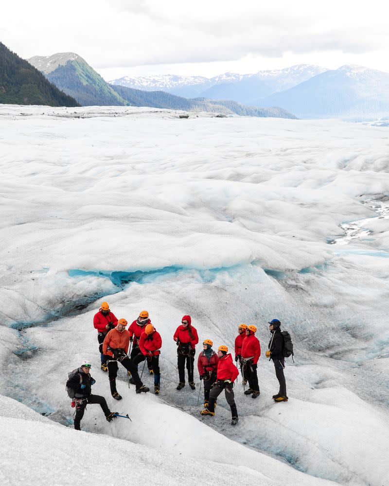 Active types have the option to climb a glacier as part of Cunard's Alaska-bound cruise. | Rhiannon Taylor