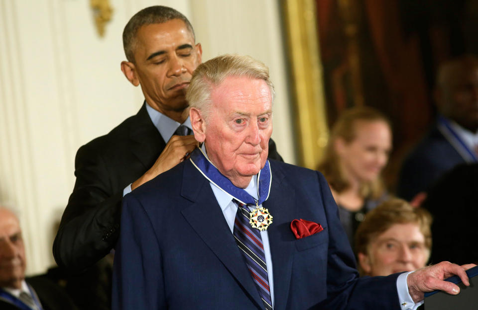 President Obama presents the 2016 Medal of Freedom to star-studded honorees
