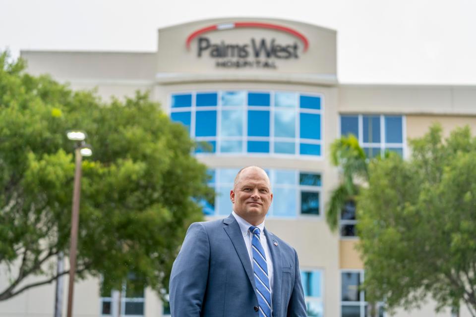 Jason Kimbrell is the new CEO of Palms West Hospital near Royal Palm Beach, Florida on July 19, 2021.