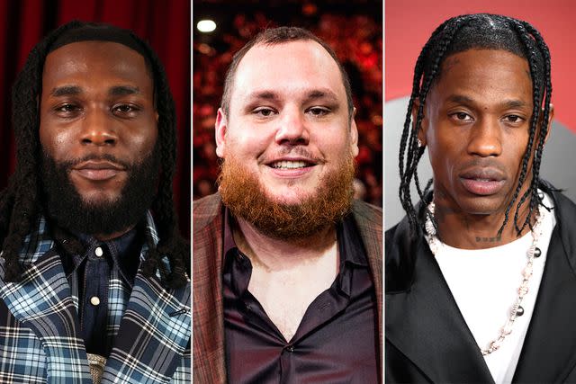 <p>Pascal Le Segretain/Getty; John Shearer/Getty; Steve Granitz/FilmMagic</p> Burna Boy, Luke Combs and Travis Scott