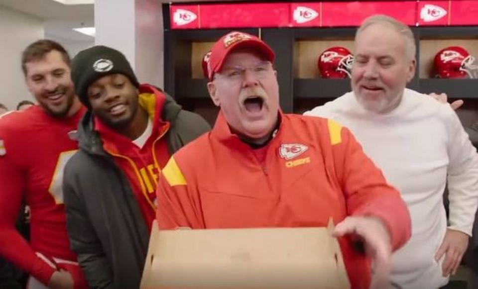 After the Kansas City Chiefs beat the Seattle Seahawks at Arrowhead on Christmas Eve, the players gave Coach Andy Reid a gift he loved: a cheeseburger.