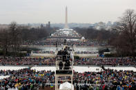 <p>People gather on the National Mall on Inauguration Day January 20, 2017 in Washington, DC. (Photo: Scott Olson/Getty Images) </p>