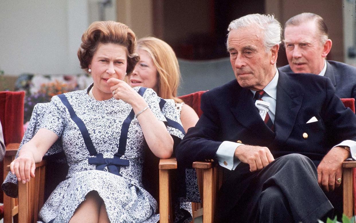 Queen With Lord Mountbatten At A Polo Match