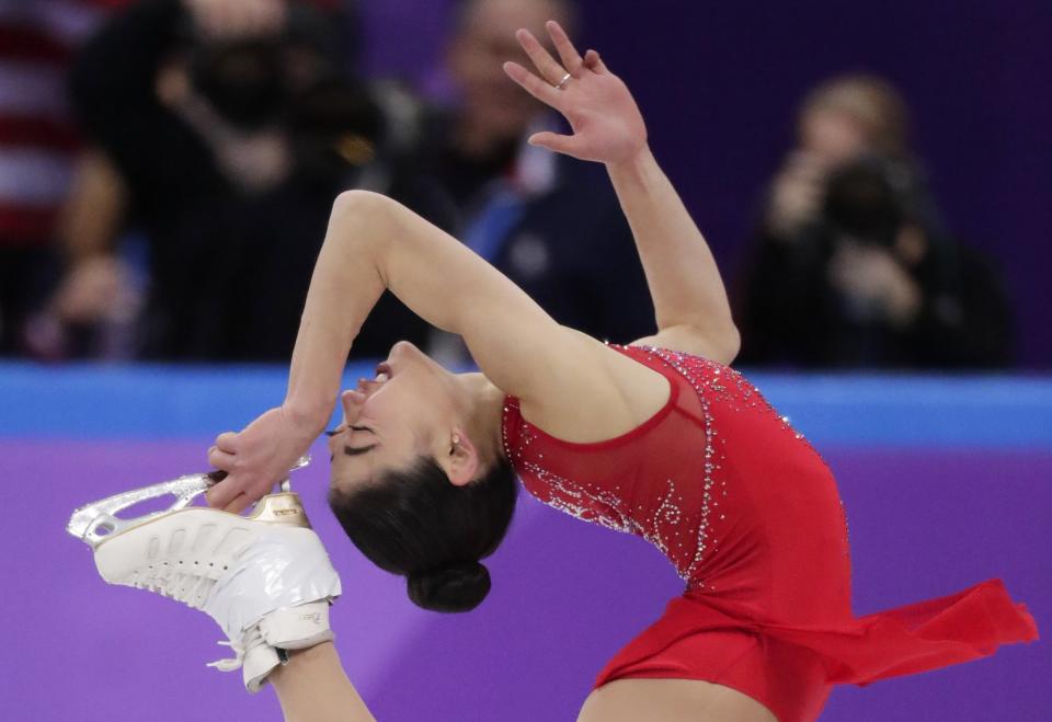 <p>Mirai Nagasu of the USA competes in ladies free skating during the figure skating team event at Gangneung Ice Arena on day three of the PyeongChang Winter Olympics, Feb. 12, 2018. (Photo by Jean Catuffe/Getty Images) </p>