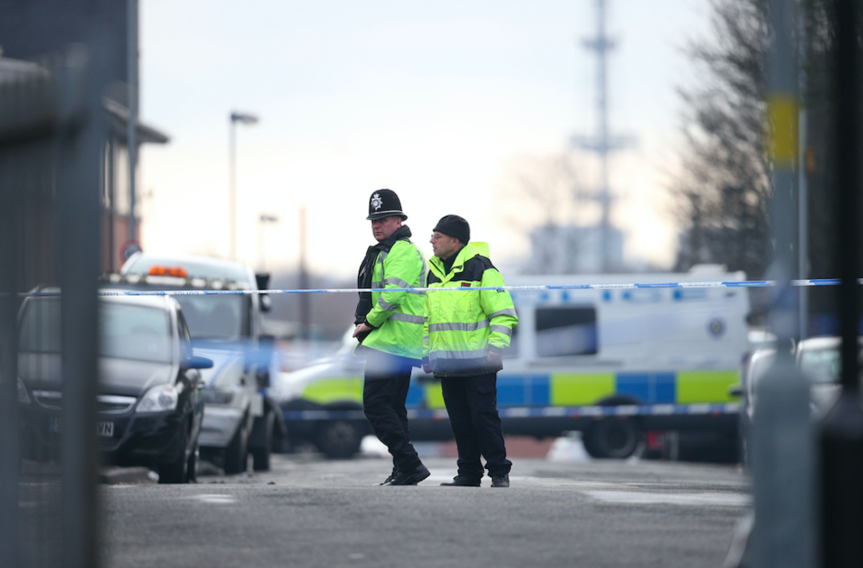 <em>Police have said a cordon is in place while inquiries are carried out in the area (PA)</em>