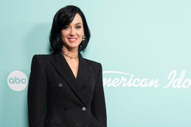 Katy Perry Does Power Dressing in Sparkling Balenciaga Blazer for ...