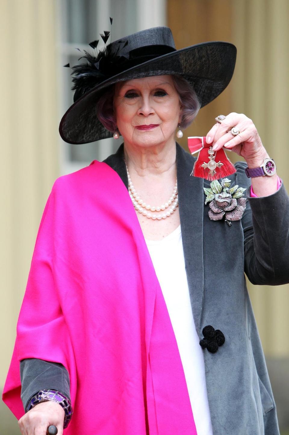 April Ashley after being made an MBE for her campaigning work on behalf of the transgender community in 2012 (Sean Dempsey/PA Archive) (PA Archive)