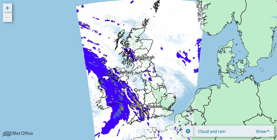 The remnants of Storm Alex are set to lash Britain over the next few days. (Met Office)