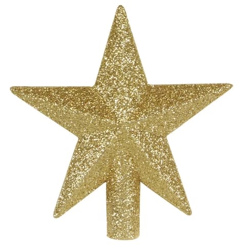 Gold Glitter Star Tree Topper - Credit: Paperchase