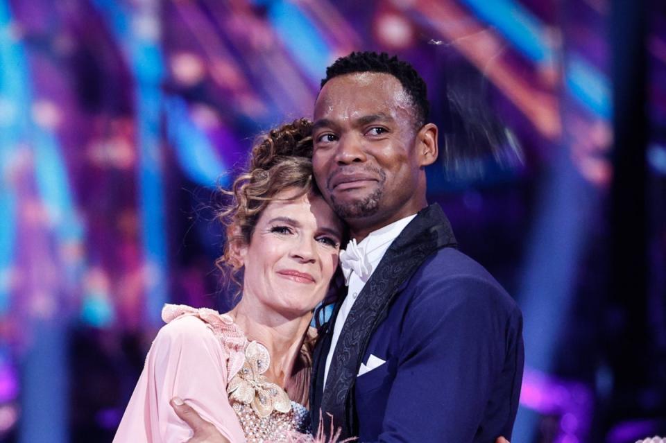 Annabel Croft and Johannes Radebe on ‘Strictly Come Dancing’ (BBC/Guy Levy)