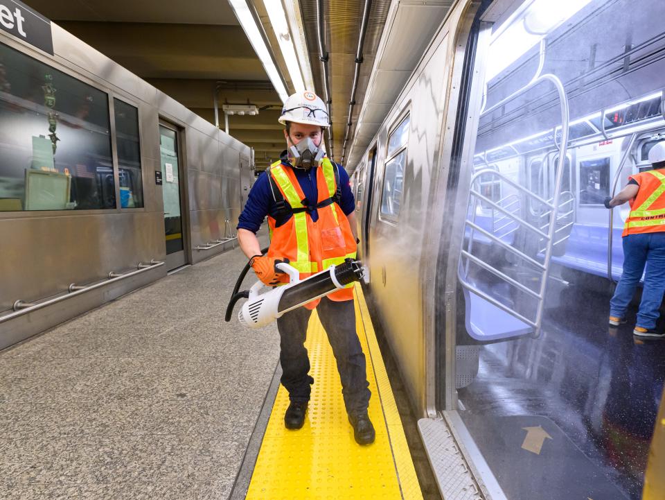 NYC subway disinfectant