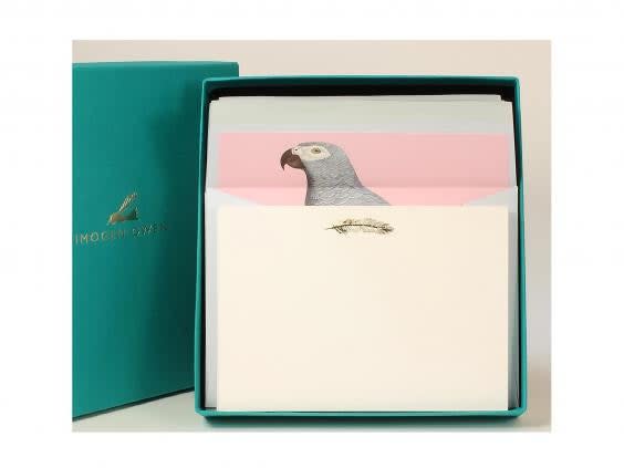 Opulent and luxurious, this set of paper and envelopes will be a treat to write with (Imogen Owen)