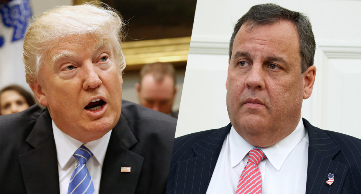 U.S. President Donald Trump and New Jersey Gov. Chris Christie. (Photos: Joshua Roberts/Reuters, Evan Vucci/AP)