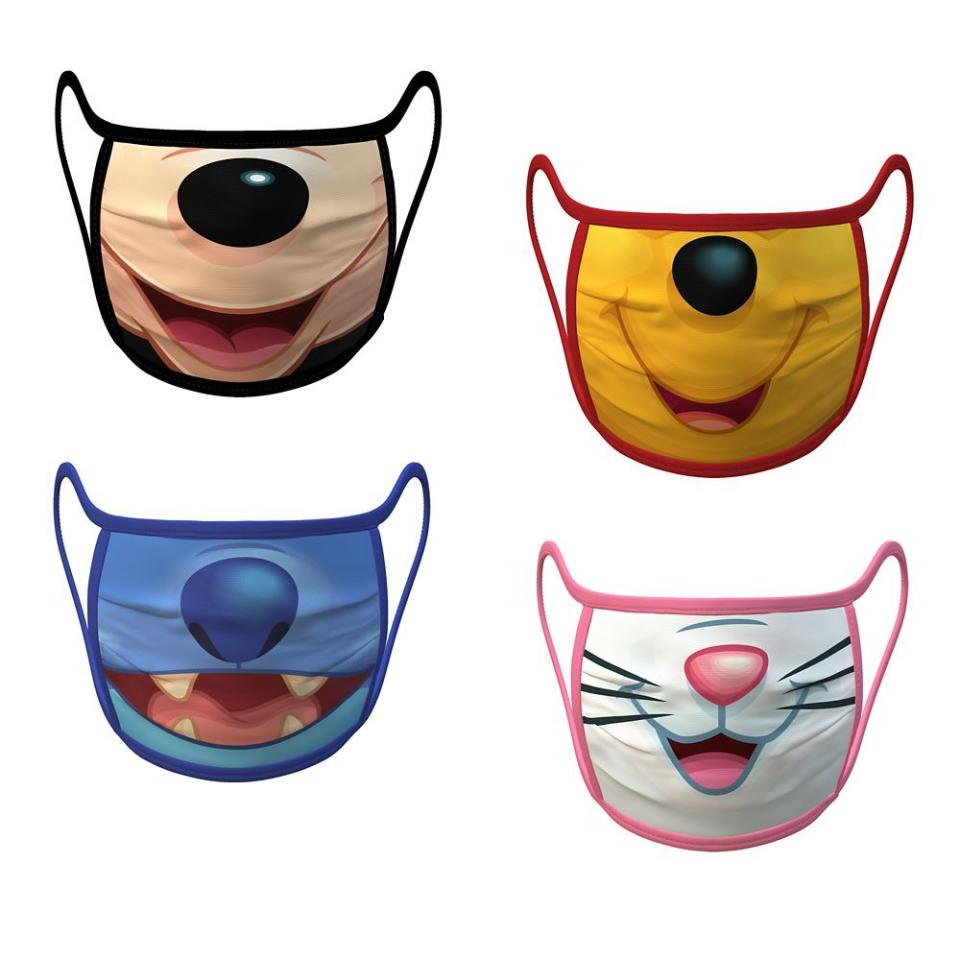 24) Disney Cloth Face Masks 4-Pack Set