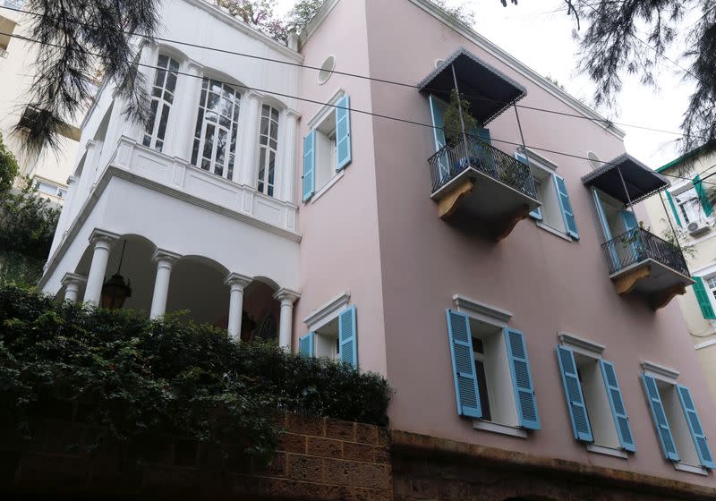 A view of a house that is believed to belong to Carlos Ghosn in Beirut