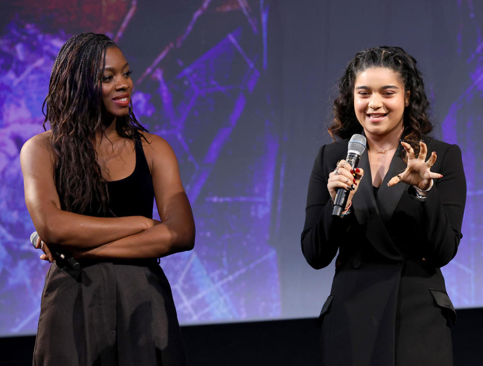 Canadian 'The Marvels' star Iman Vellani 'schooled' the cast, crew with Marvel knowledge (Photo by Jesse Grant/Getty Images for Disney)