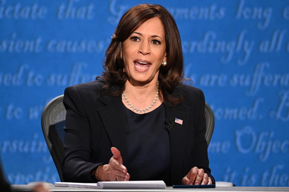 US Democratic vice presidential nominee and senator, Kamala Harris (AFP/Getty)