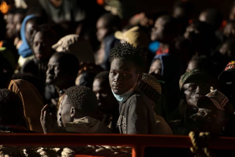 The Guardamar Calliope carries more than 300 migrants, arriving at the port of La Restinga after being rescued, in El Hierro, Canary Islands, on September 20, 2024. Antonio Sempere/EUROPA PRESS/dpa