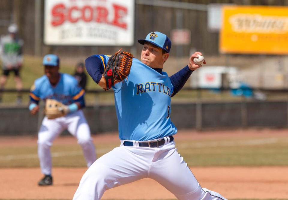 Pitcher Brandon Knarr has a 5-1 record with a 1.34 ERA this season.