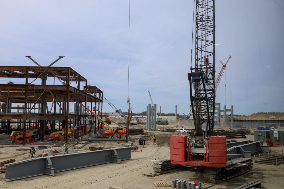Construction crews working on site at the Pittsburgh International Airport (PIT) are all local contractors, allowing the airport's new structure to be built "for Pittsburgh, by Pittsburgh."