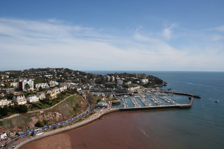 <span class="caption">Torquay harbour.</span> <span class="attribution"><span class="source">averoxus/wikipedia</span>, <a class="link " href="http://creativecommons.org/licenses/by-sa/4.0/" rel="nofollow noopener" target="_blank" data-ylk="slk:CC BY-SA;elm:context_link;itc:0;sec:content-canvas">CC BY-SA</a></span>