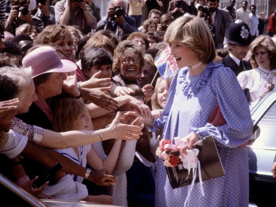 Princess Diana pregnant before the birth of Prince William in 1982.