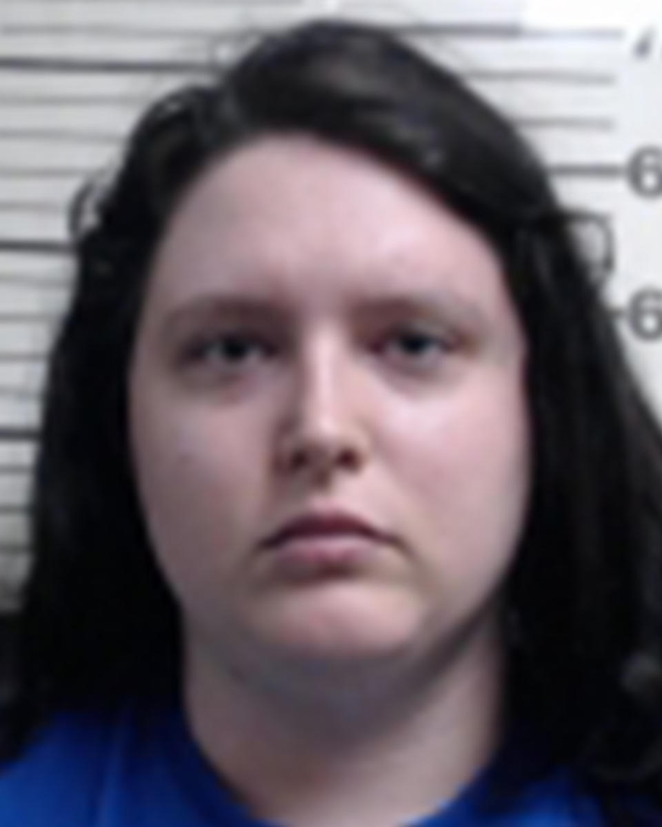 This undated photo made available by the Crawford County Sheriff shows Mykaela Kristine Patterson, 25. She was a substitute teacher in rural Robinson, Ill', and pleaded guilty to possession of child pornography. Prosecutors said a search of her electronic devices revealed more than 3,000 videos and images, including several dozen depicting infants. She was arrested February 2022 and is awaiting sentencing as of December 2022. (Crawford County Sheriff via AP)