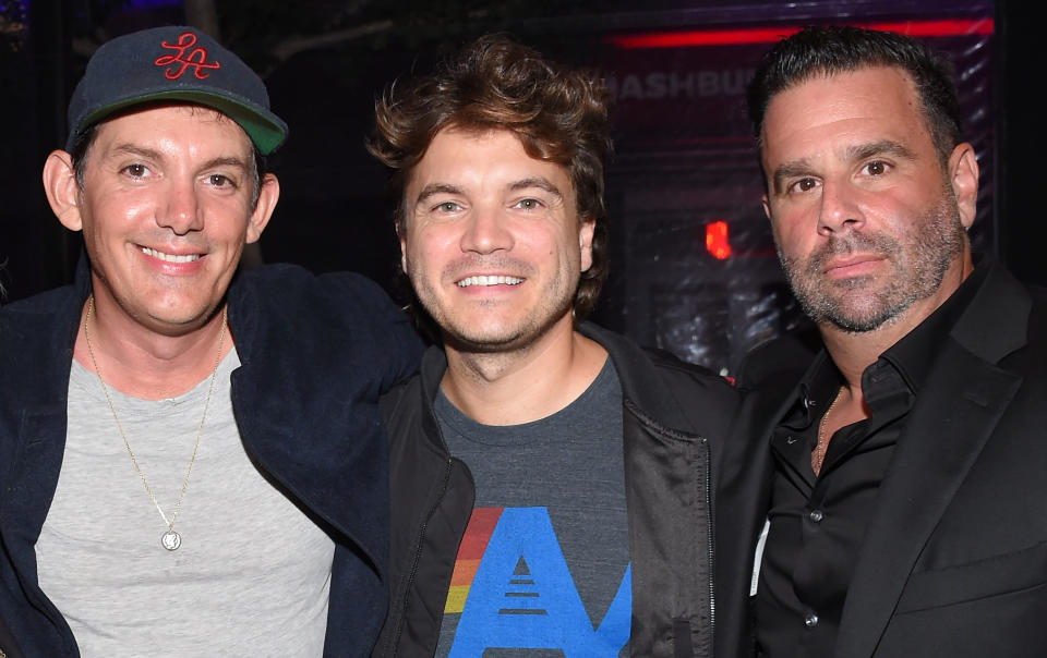 Lukas Haas, Emile Hirsch and director Randall Emmett at the ‘Midnight in the Switchgrass’ after party. - Credit: Lisa O'Connor