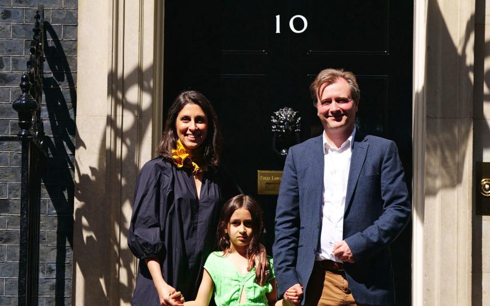 The family outside 10 Downing Street - PA