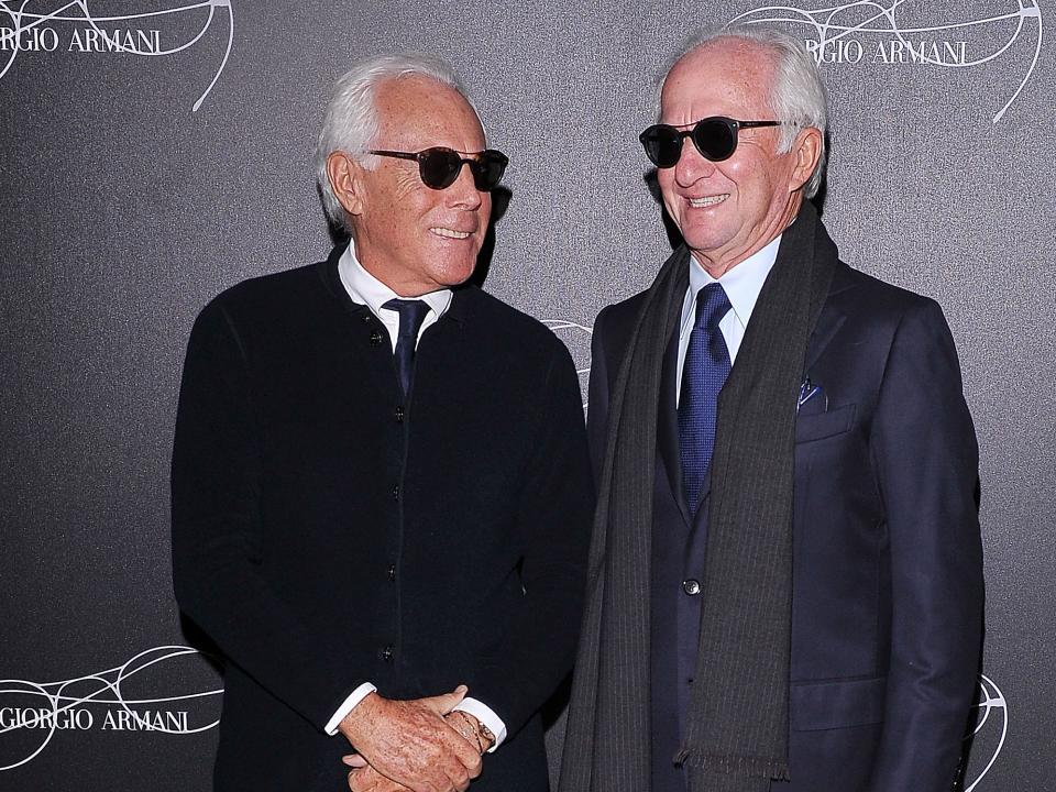 Giorgio Armani and Leonardo Del Vecchio