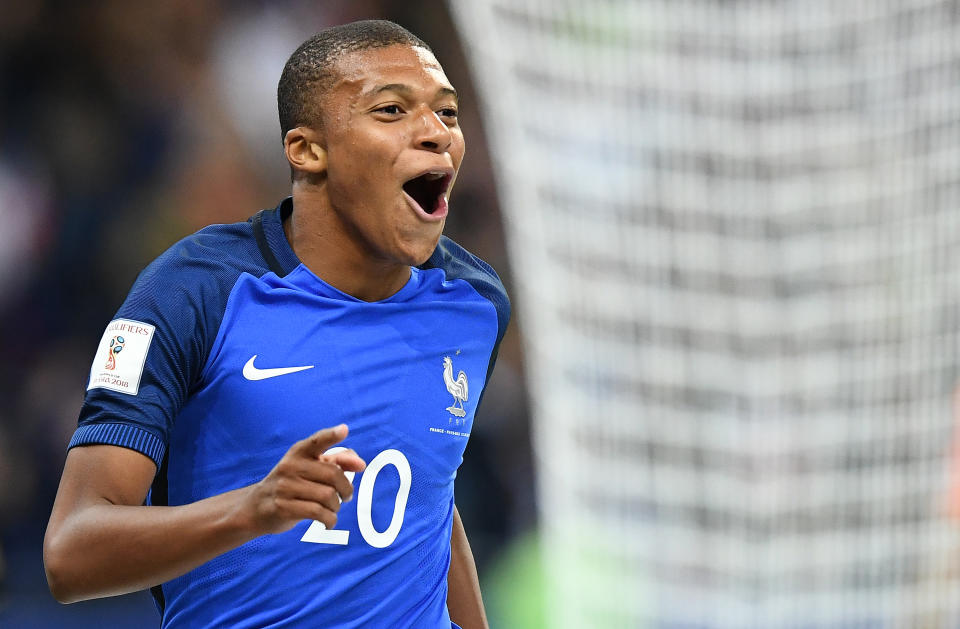 Mbappé a ouvert son compteur but chez les Bleus (AFP).