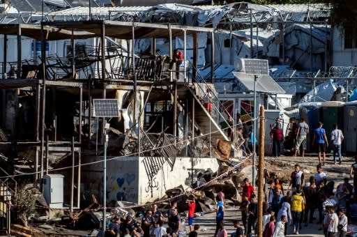 Migrants at Moria camp, on the Greek island of Lesbos, are angry at the dangerous overcrowding there