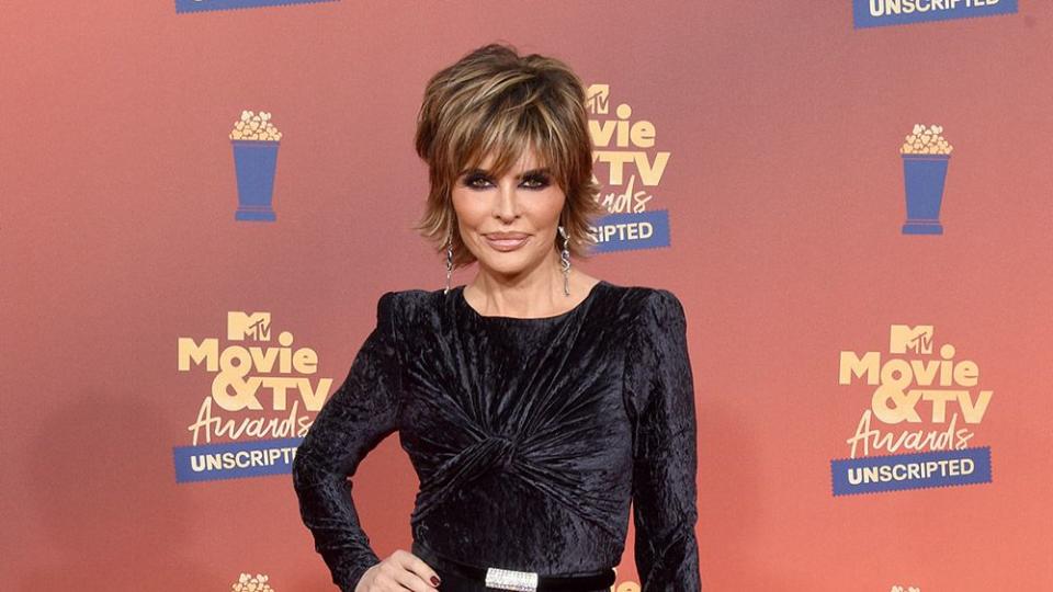 SANTA MONICA, CALIFORNIA - JUNE 02: In this image released on June 5, Lisa Rinna attends the 2022 MTV Movie & TV Awards: UNSCRIPTED at Barker Hangar on June 02, 2022 in Santa Monica, California. (Photo by Gregg DeGuire/FilmMagic)