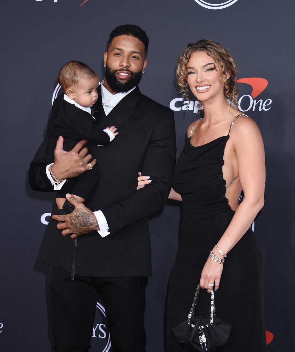 Odell Beckham Jr., girlfriend Lauren Wood and son Zydn Beckham at the 2022 ESPY Award