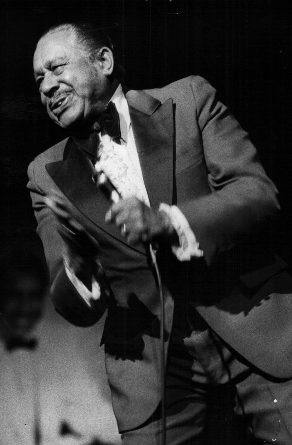 This 1974 photo shows Cab Calloway performing at the War Memorial. Calloway was born in Rochester in 1907.