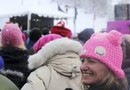 Protesters attend a rally led by Chelsea Handler after the Women's March at the Sundance Film Festival in Park City, Utah, U.S. January 21, 2017. REUTERS/Piya Sinha-Roy