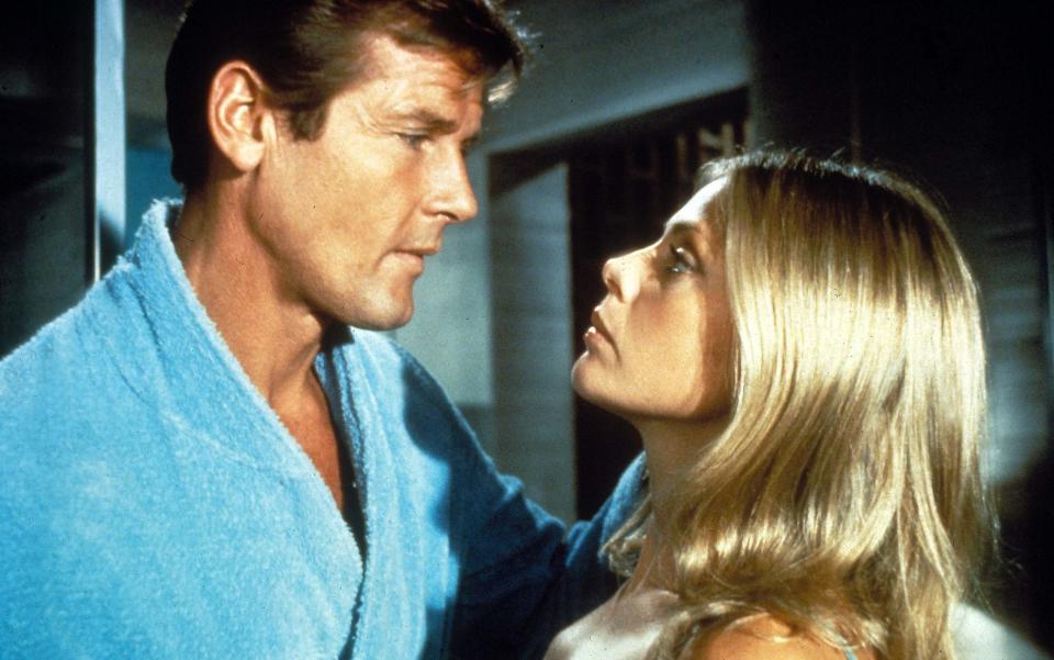 Roger Moore and Britt Ekland in The Man With The Golden Gun - Credit:  Rex Features