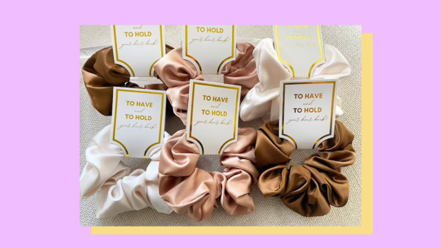 10 best etsy bridesmaids gifts: silk scrunchies
