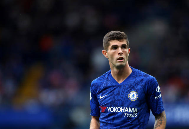 Chelsea's Christian Pulisic during the Premier League match