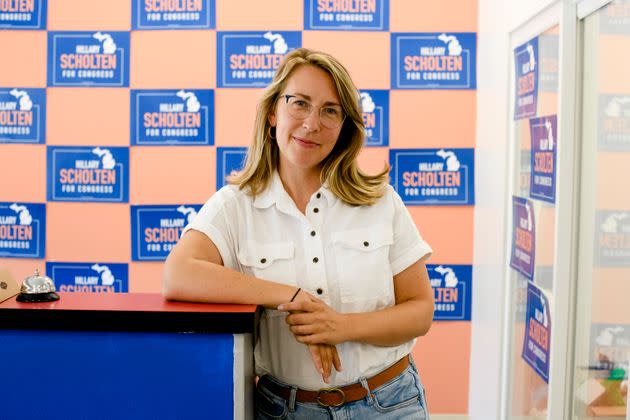 Hillary Scholten will be running as a Democrat against either John Gibbs or Rep. Peter Meijer following the Aug. 2 Michigan primary. (Photo: Brittany Greeson for HuffPost)