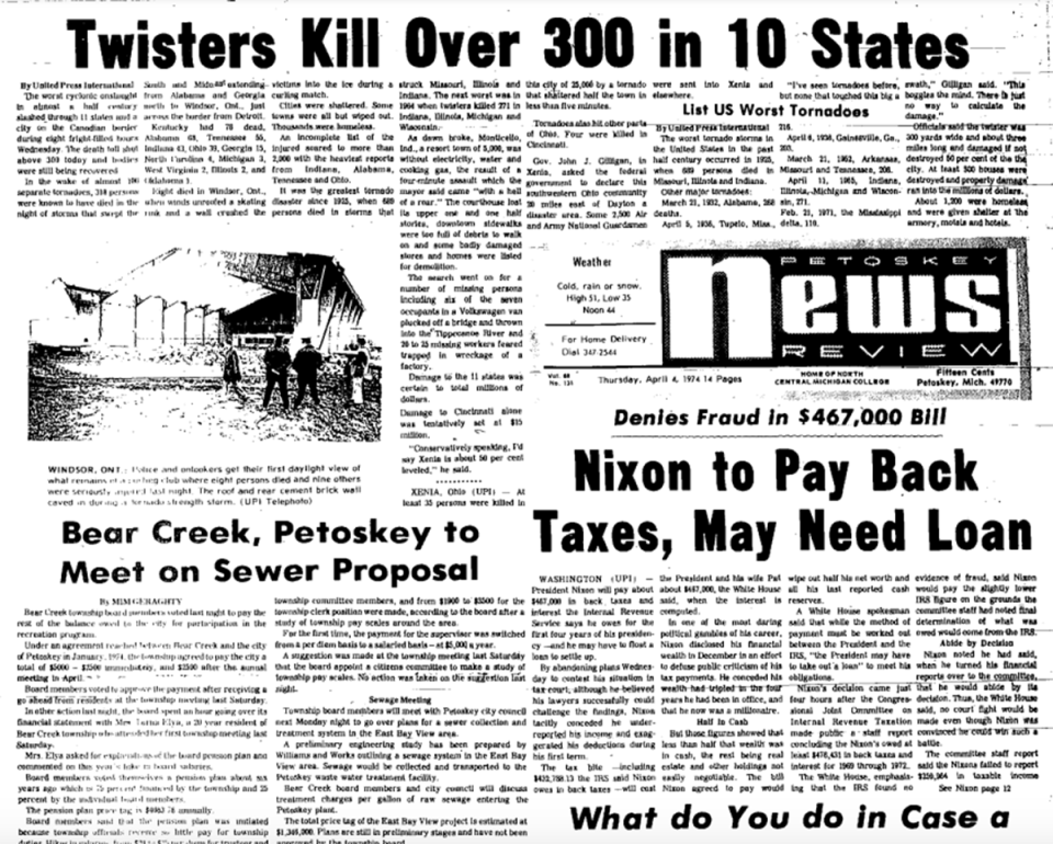 The April 4, 1974 edition of the Petoskey News-Review.