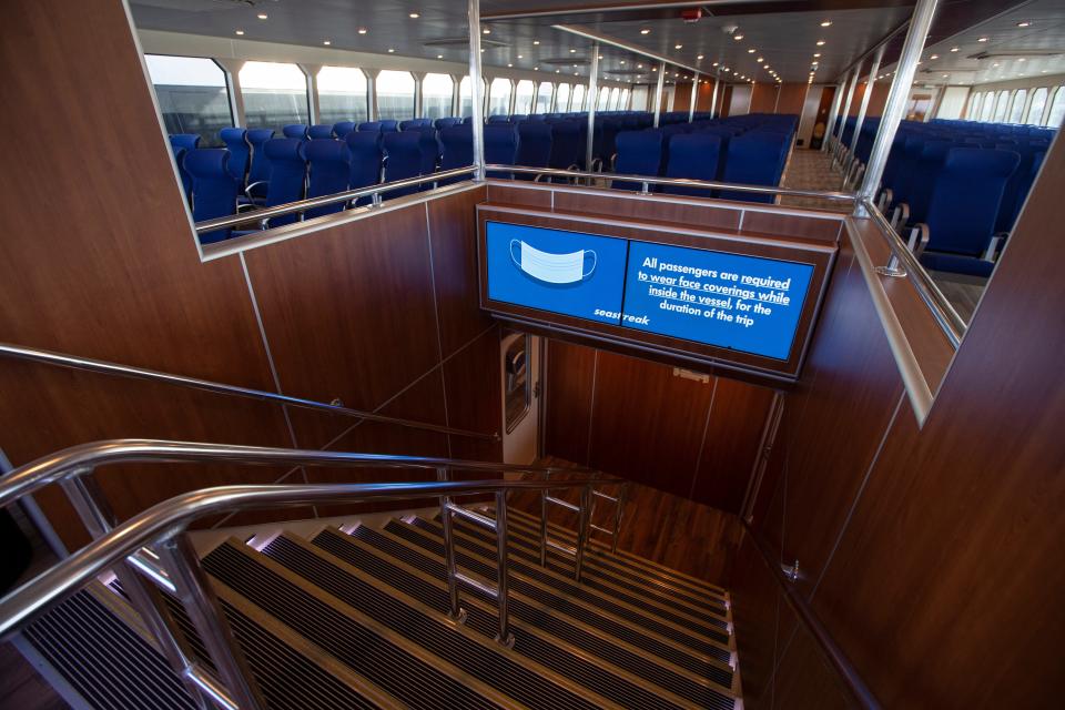 Seastreak has added Courageous, a 750-seat vessel, to its fleet. It is believed to be the largest high-speed ferry in the United States. Interior seating offers passengers comfort and warmth during the cold winter months. 
Atlantic Highlands, NJ
Tuesday, January 11, 2022