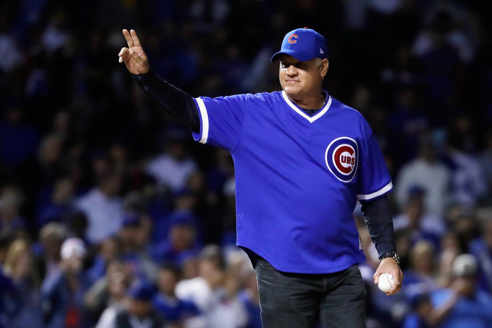 Ryne Sandberg, seen here at Wrigley Field in 2017, has prostate cancer. (Jamie Squire/Getty Images)