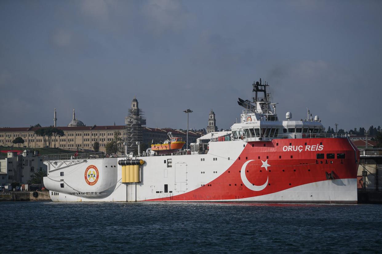 Le bateau turc Oruc Reis. - Ozan KOSE / AFP